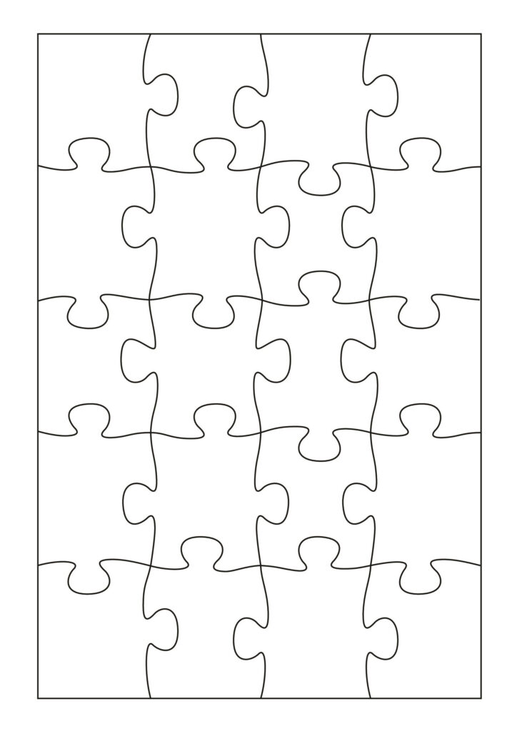 16 Piece Puzzle Template Pdf Rumahhijabaqila