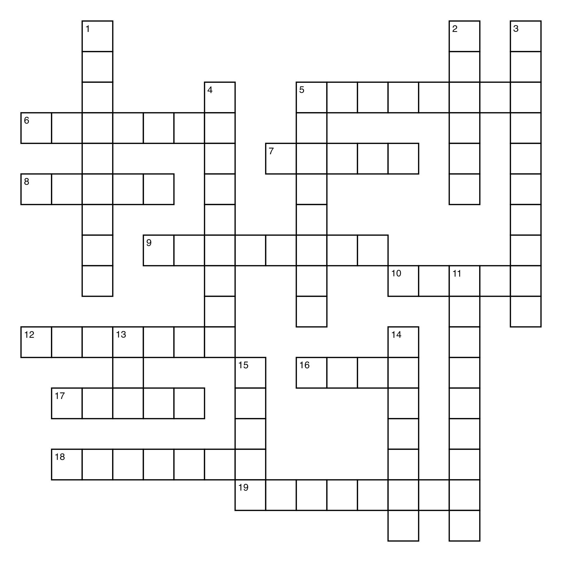 5 Best Free Printable Blank Crossword Puzzle Template Printablee