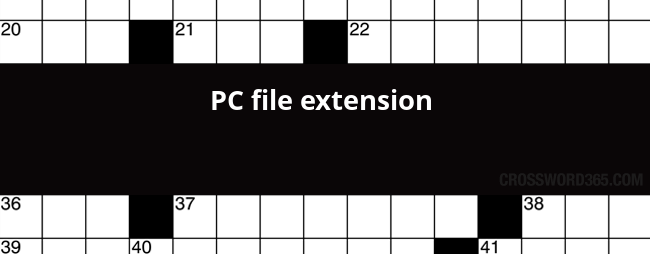 PC File Extension Crossword Clue