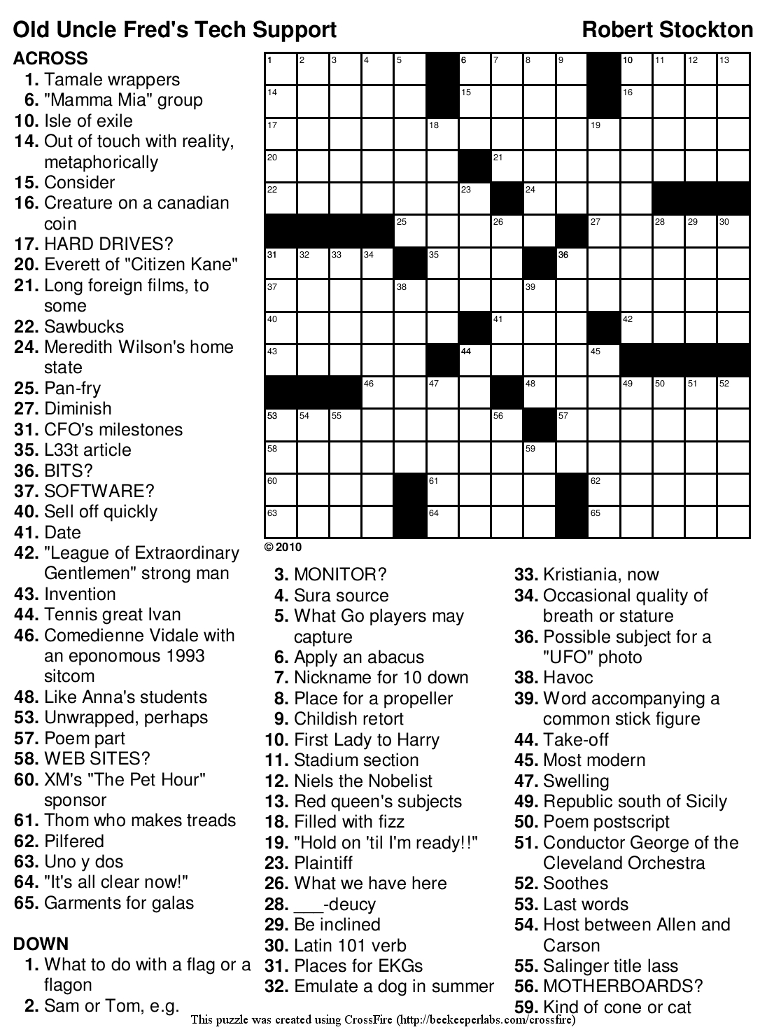 Newspaper Printable Crossword Puzzles Template Blowout