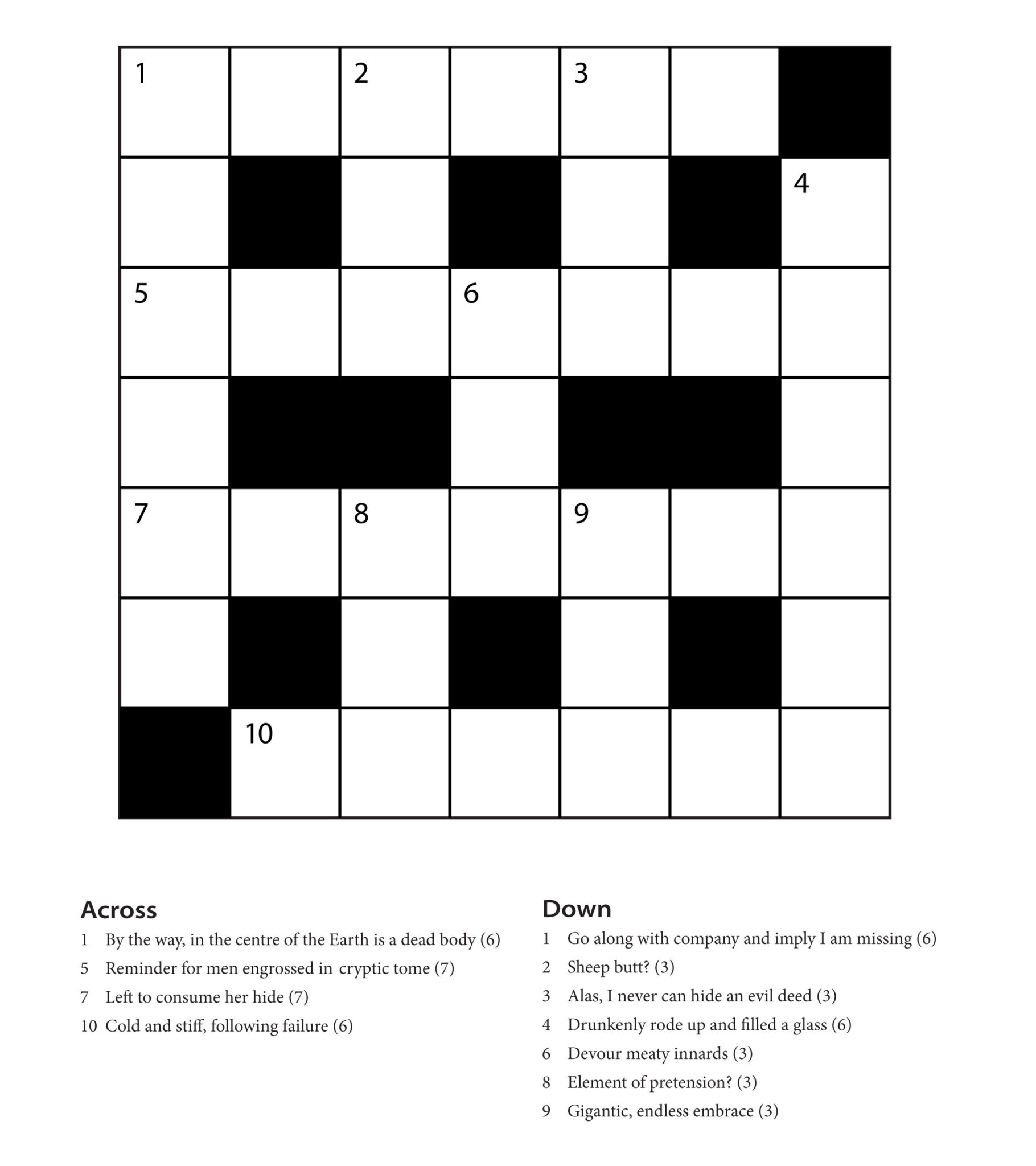 Beginner Free Easy Printable Crossword Puzzles For Adults Template