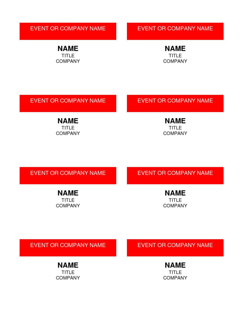 013 Name Badge Template Free 453122 Word Unbelievable Ideas Within