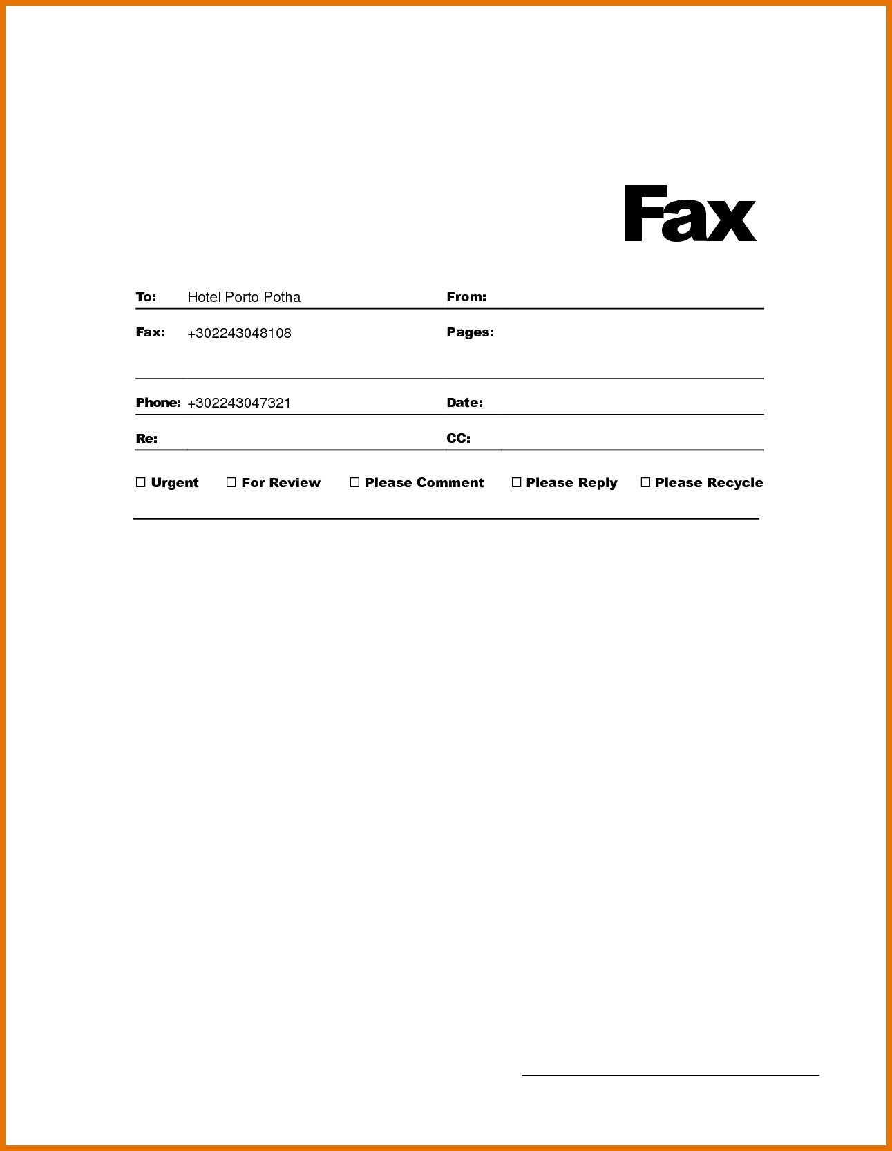 020 Template Fax Cover Sheet Word New Letter Google Docs With Regard To 