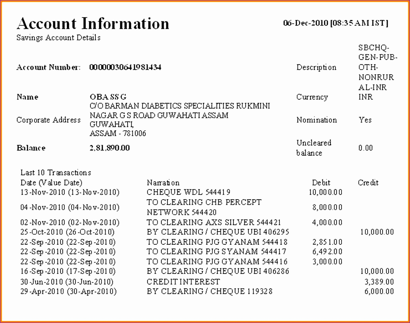 10 Bank Account Excel Template Excel Templates