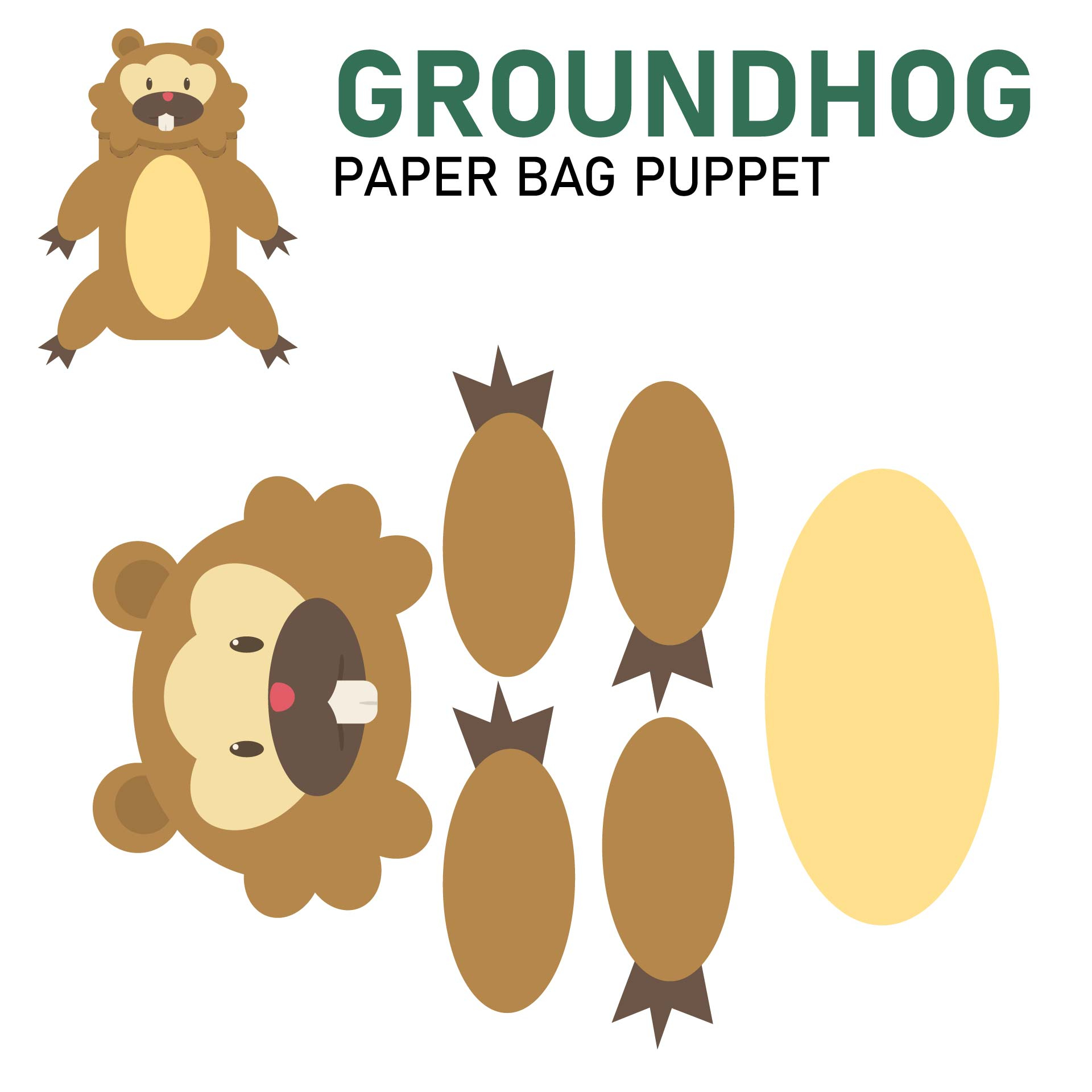 10 Best Printable Paper Bag Puppets Printablee