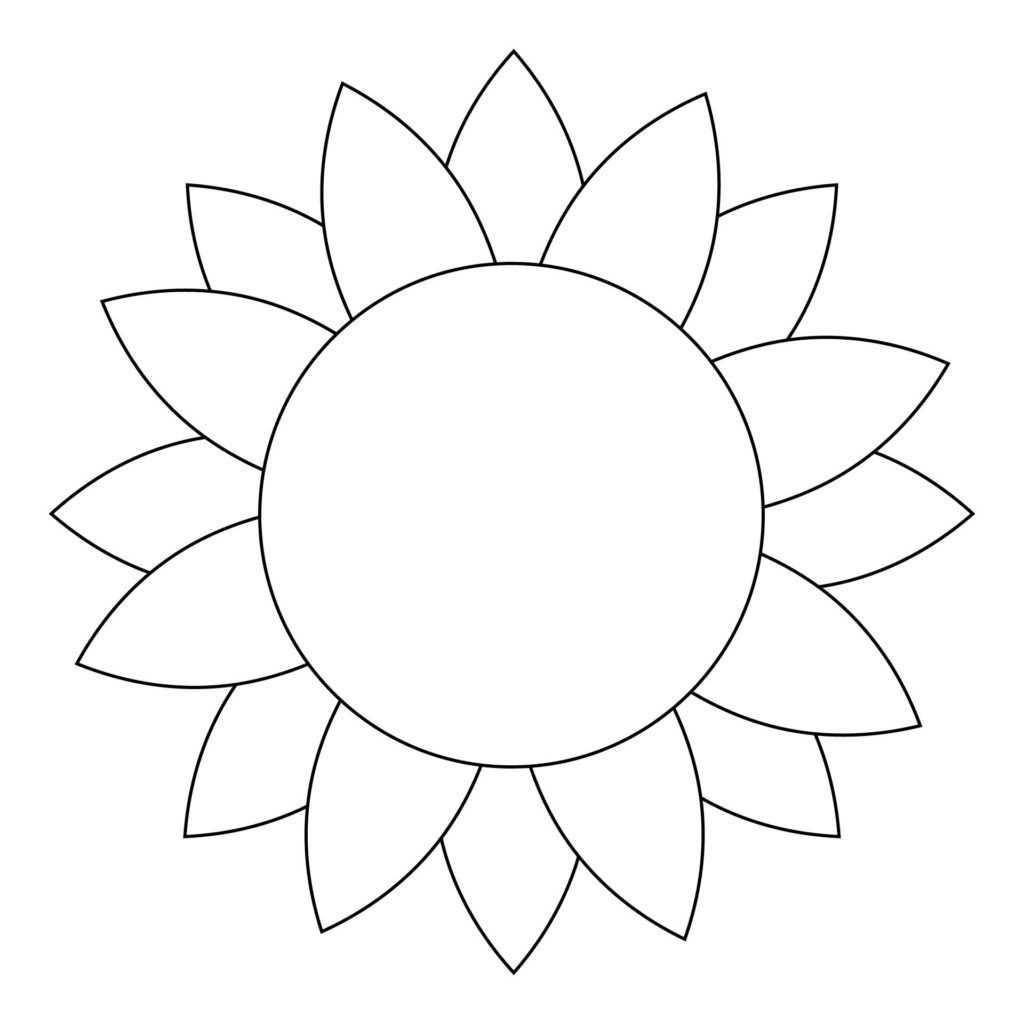 10 Best Sunflower Cut Out Template Printable Printablee