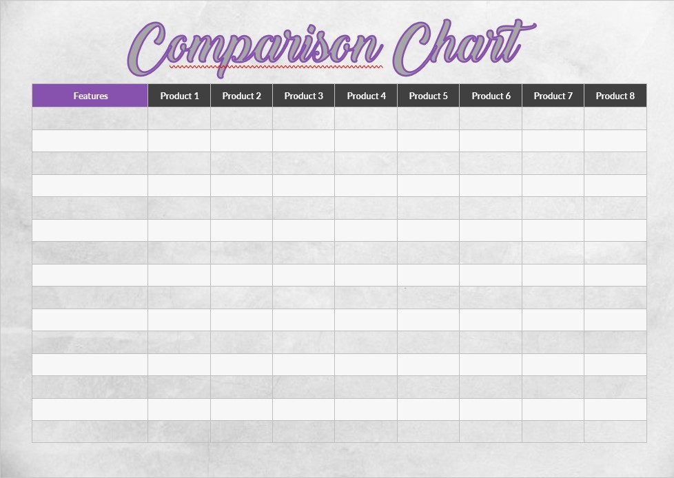 10 Comparison Chart Free Template In PSD Shop Fresh