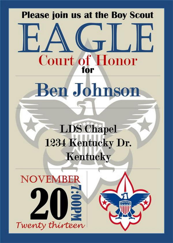 10 Cool Eagle Scout Invitations Hative