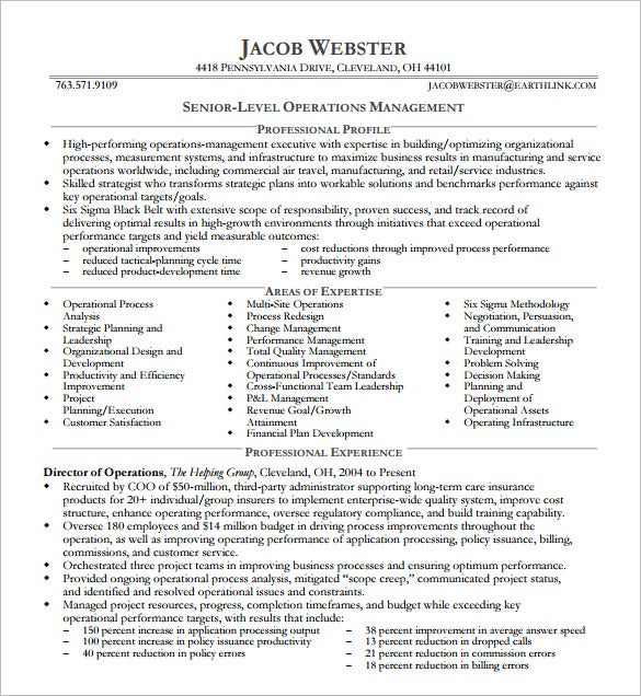 10 Executive Resume Templates Free Samples Examples Formats