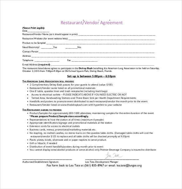 10 Vendor Agreement Templates Free Sample Example Format Download