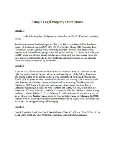 11 FREE Property Description Templates In PDF DOC Free Premium
