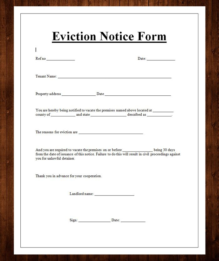 12 Free Eviction Notice Templates For Download DesignYep Eviction 