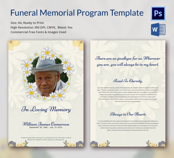 13 Funeral Memorial Templates Free Word PDF PSD Documents Download 