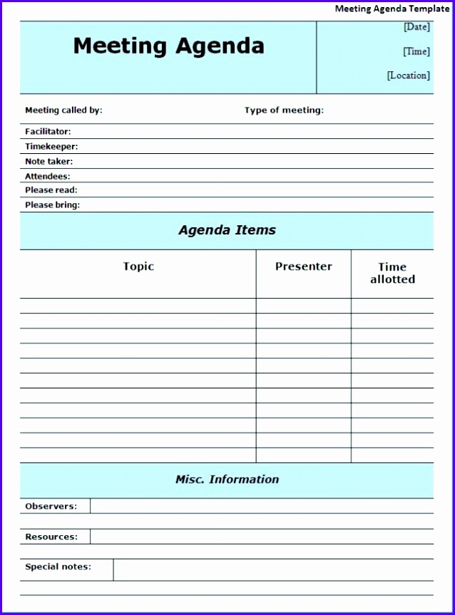 14 Minutes Of Meeting Template Excel Excel Templates