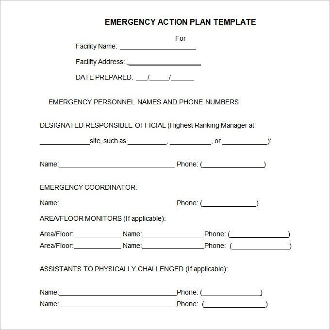 15 Emergency Action Plan Template Word Excel PDF Free Premium 