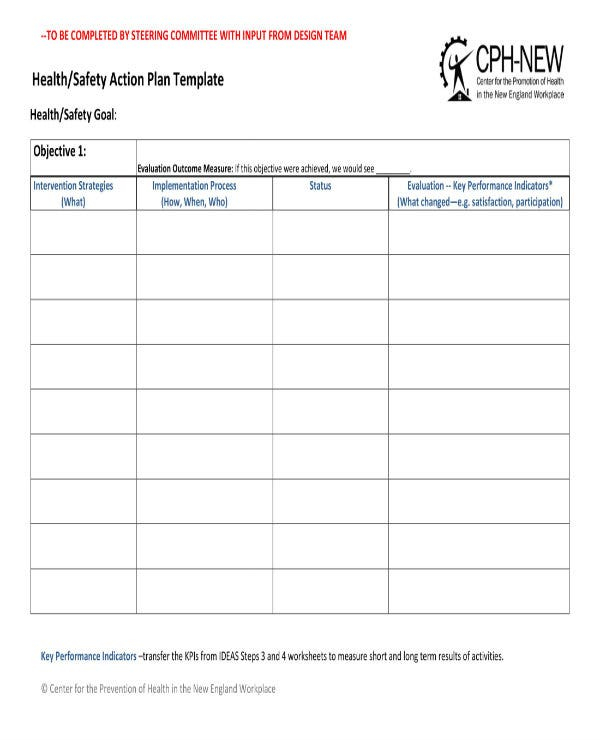 15 Health And Safety Action Plan Templates PDF Google Docs MS 