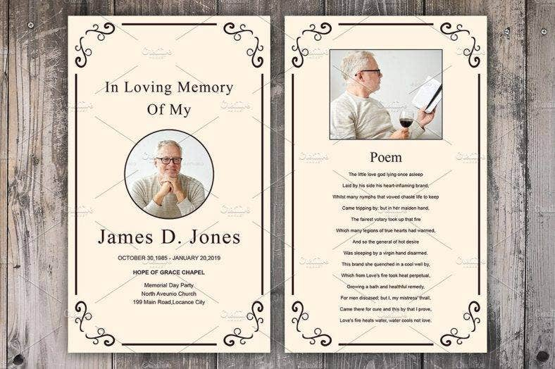 17 Funeral Memorial Card Designs Templates PSD AI InDesign MS Word