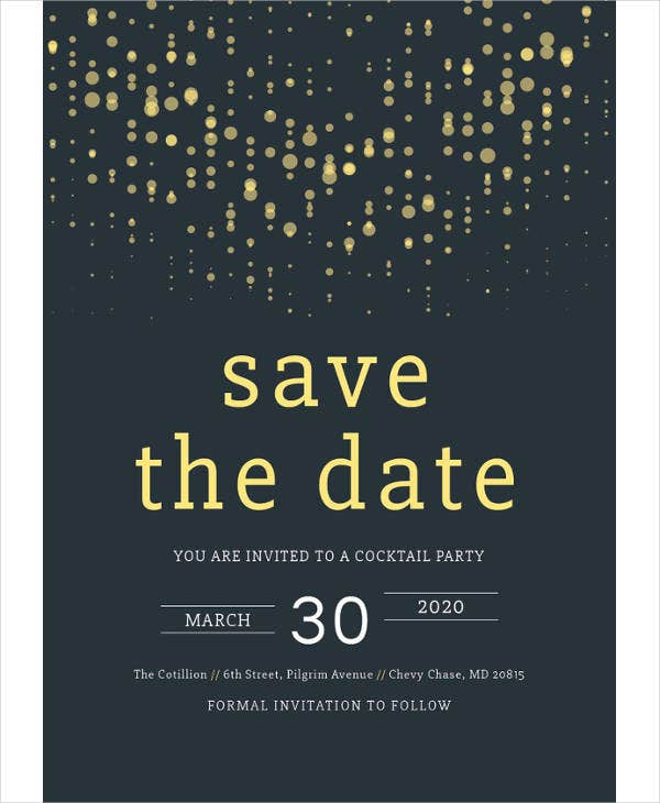 17 Save The Date Party Invitation Designs Templates PSD AI Free