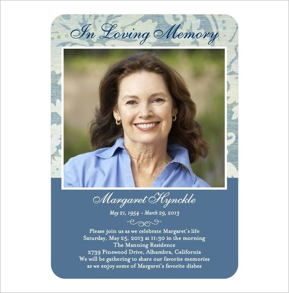 20 Obituary Card Templates Free Printable Word Excel PDF PSD