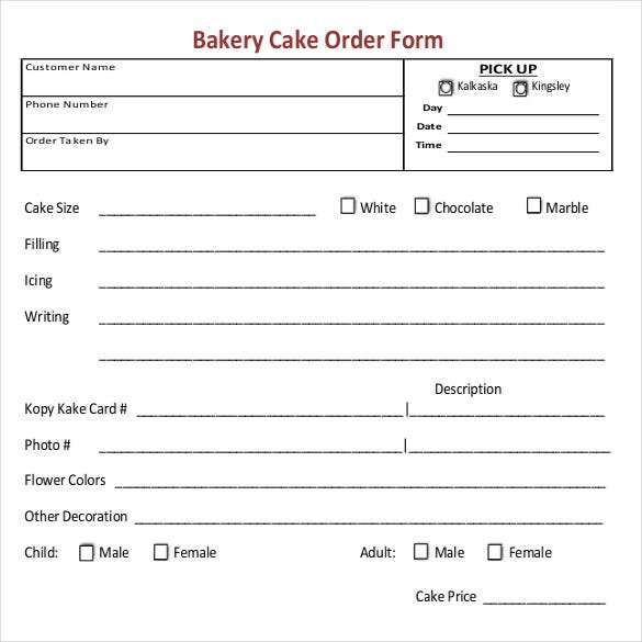 21 Bakery Order Templates AI MS Excel MS Word Free Premium
