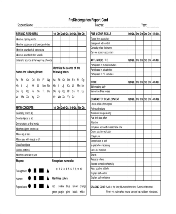 21 Report Card Templates Word Docs PDF Pages Free Premium