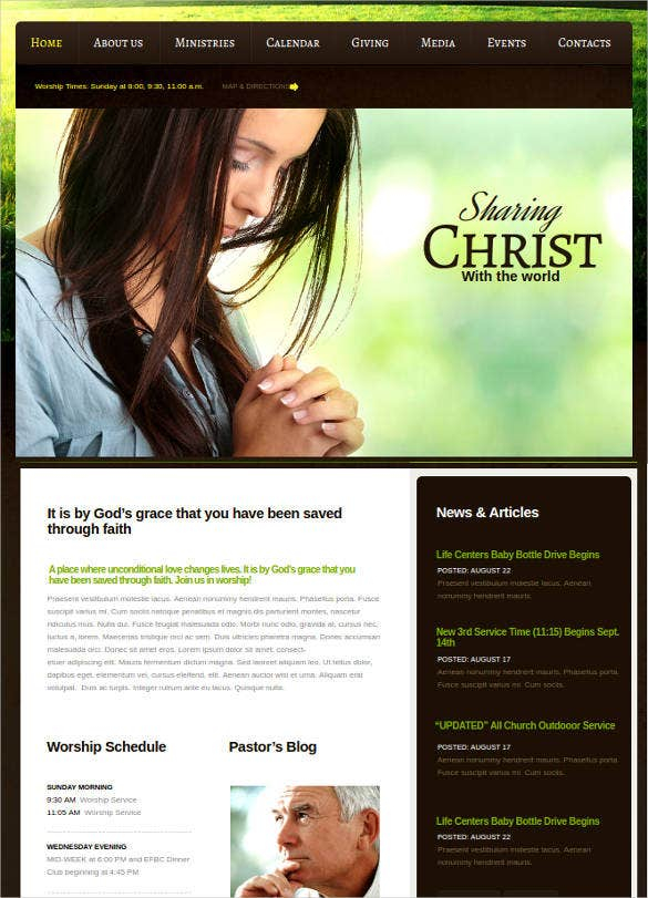 22 Free Church Website Themes Templates Free Premium Templates