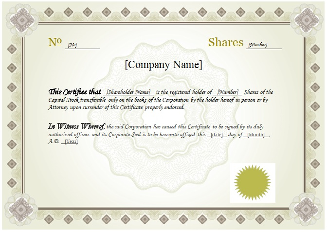 23 Free Stock Certificate Templates Excel Word PDF Best 