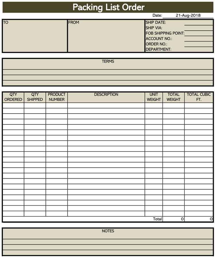 25 Free Shipping Packing Slip Templates for Word Excel 