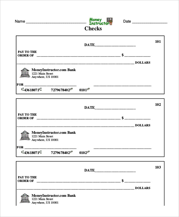 27 Blank Check Template Download Word PDF Templates Study
