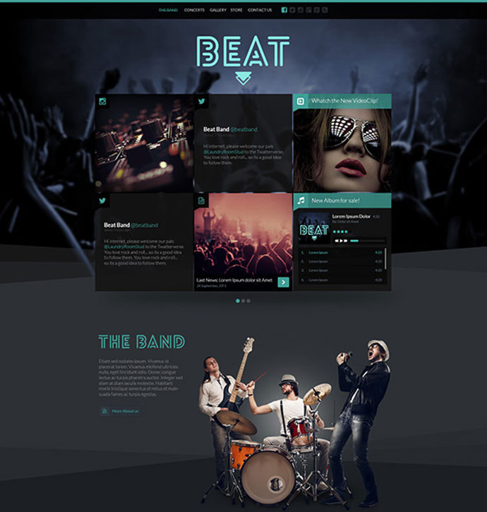 29 Best HTML Website Templates For Bands Musicians Bashooka