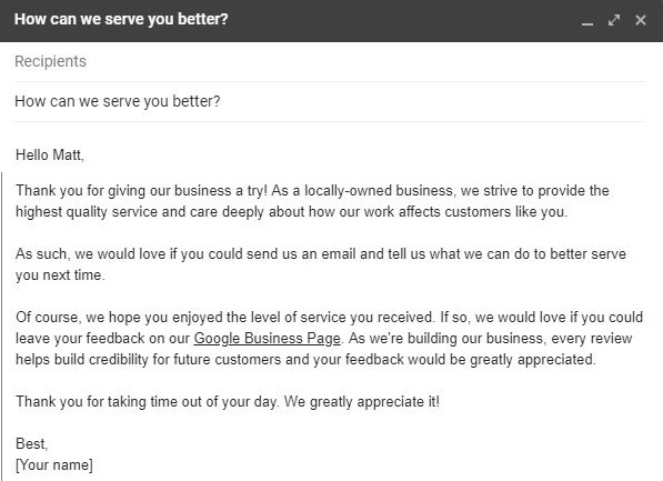 3 Email Templates For Local Businesses Asking For Reviews