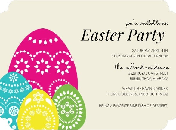 32 Easter Invitation Templates Free Sample Example Format Download 