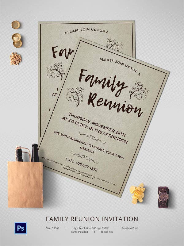 32 Family Reunion Invitation Templates Free PSD Vector EPS PNG 