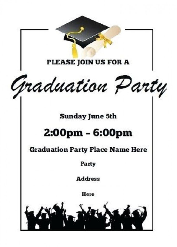 40 Best Collections Downloadable Graduation Party Invitation Template