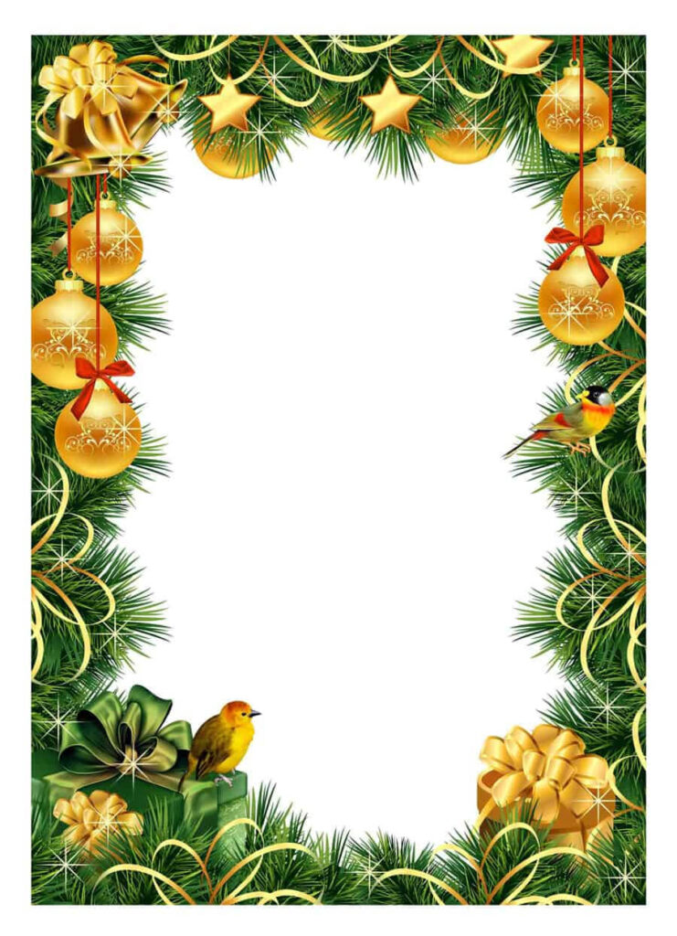 40 Free Christmas Borders And Frames Printable Templates Within