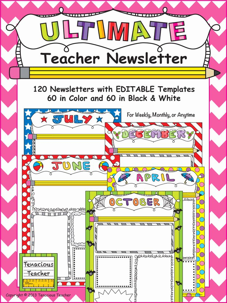 40 Free Newsletter Templates For Teachers With Images Teacher
