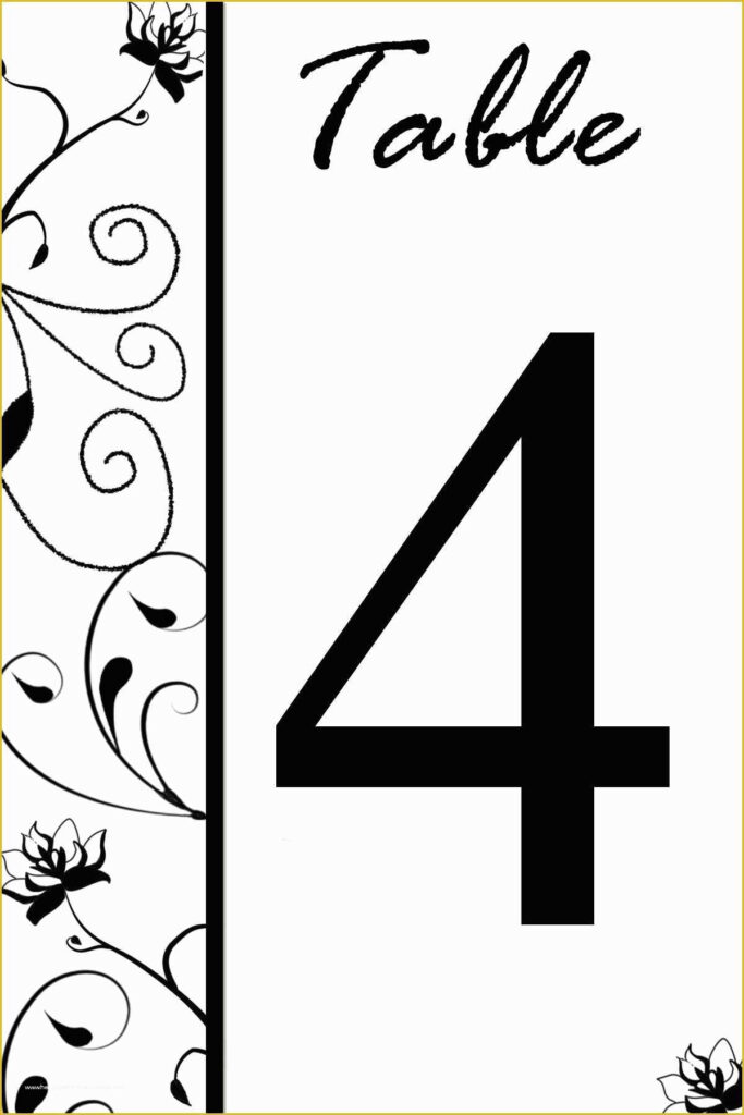 40 Free Table Number Templates Heritagechristiancollege
