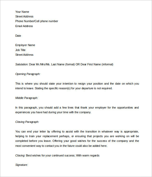 40 Two Weeks Notice Letter Templates Free PDF Formats