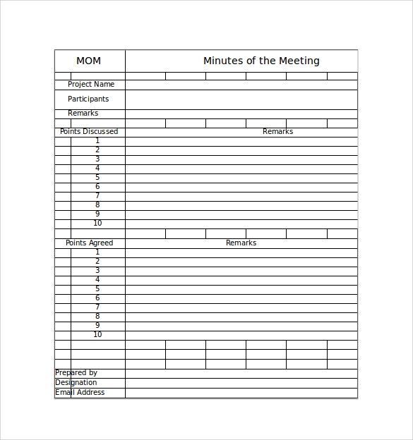 42 Free Sample Meeting Minutes Templates Sample Templates