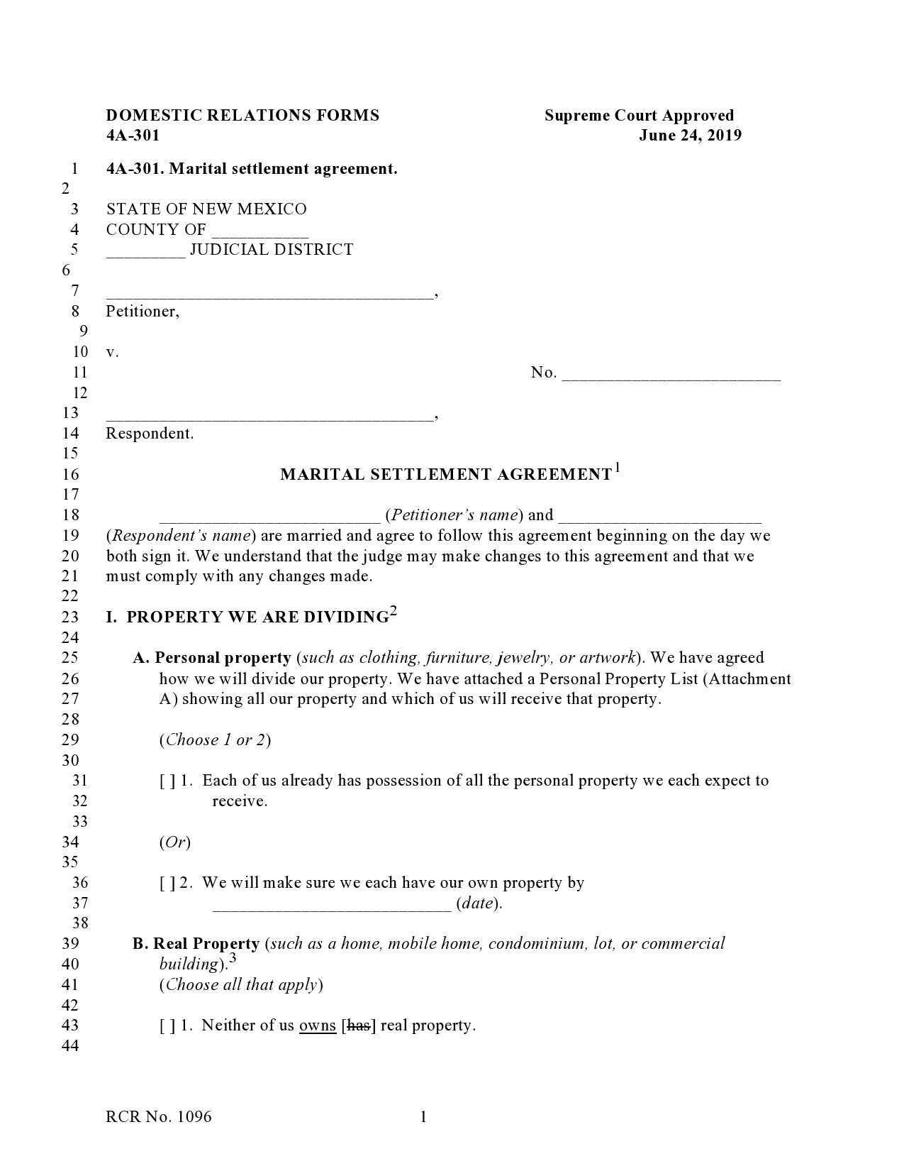 49 Editable Marital Settlement Agreements Word PDF TemplateLab