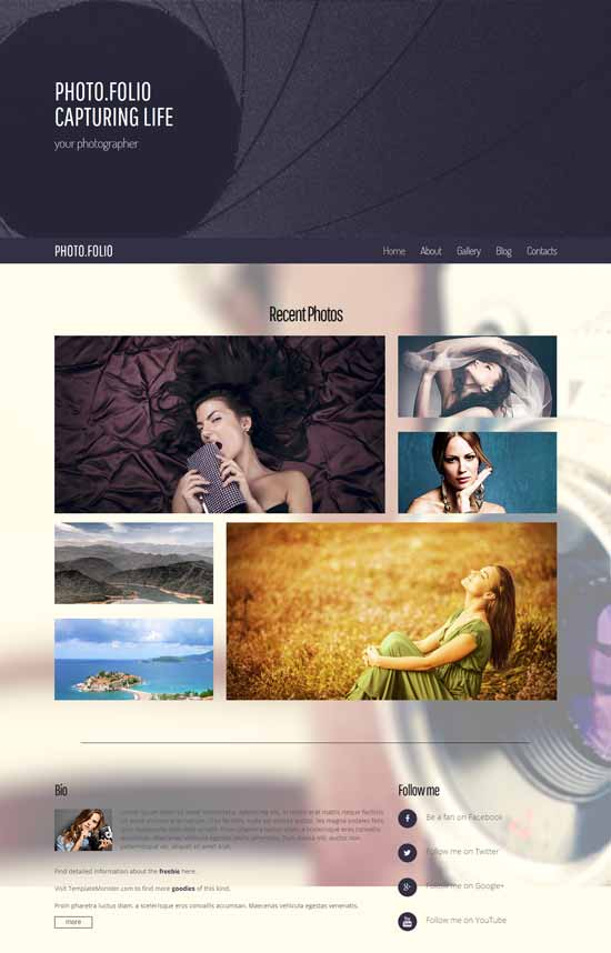 50 Best Photography Website Templates Free Premium FreshDesignweb