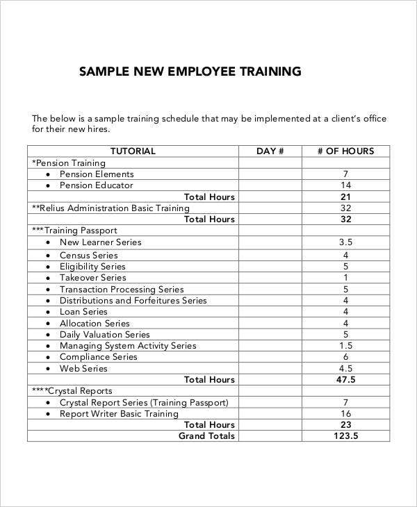 6 Employee Training Plan Templates Free Samples Examples Format