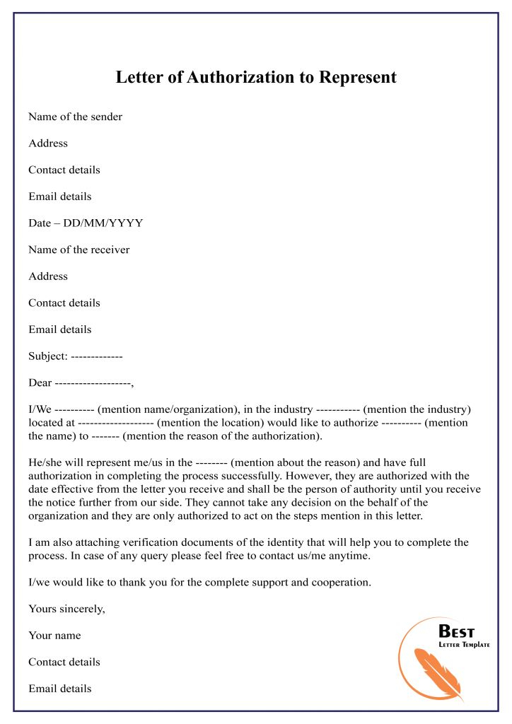 6 Free Authorization Letter Template PDF Word Doc Best Letter