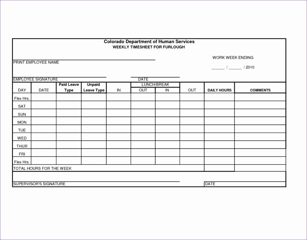 6 Free Excel Timesheet Template With Formulas Excel Templates