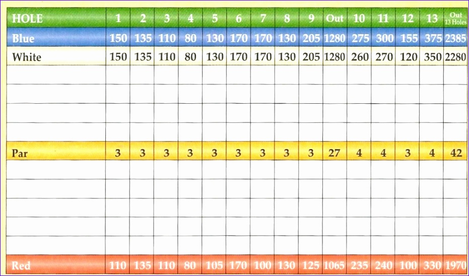 6 Golf Scorecard Template Excel Excel Templates Excel Templates