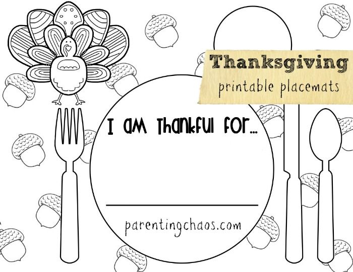 65 Best Thanksgiving Images On Pinterest Thanksgiving Placemats 