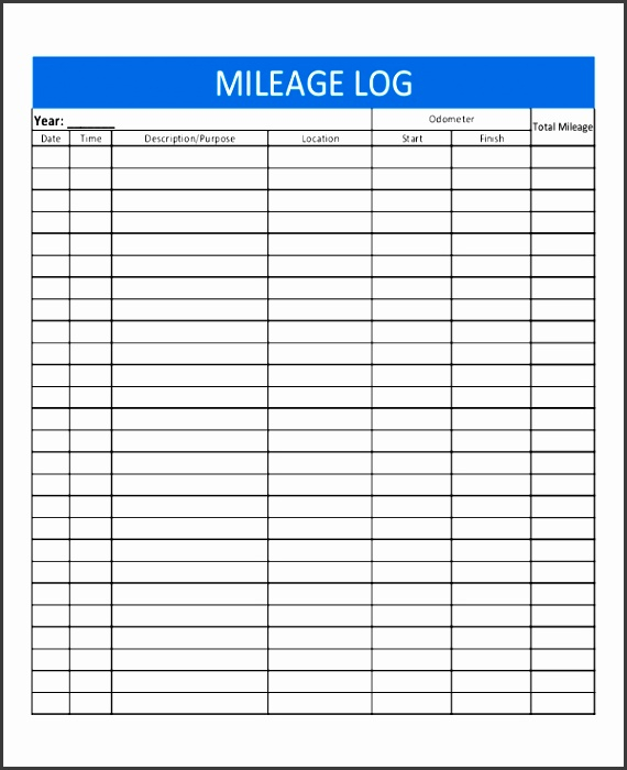 8 Excel Mileage Log Template SampleTemplatess SampleTemplatess