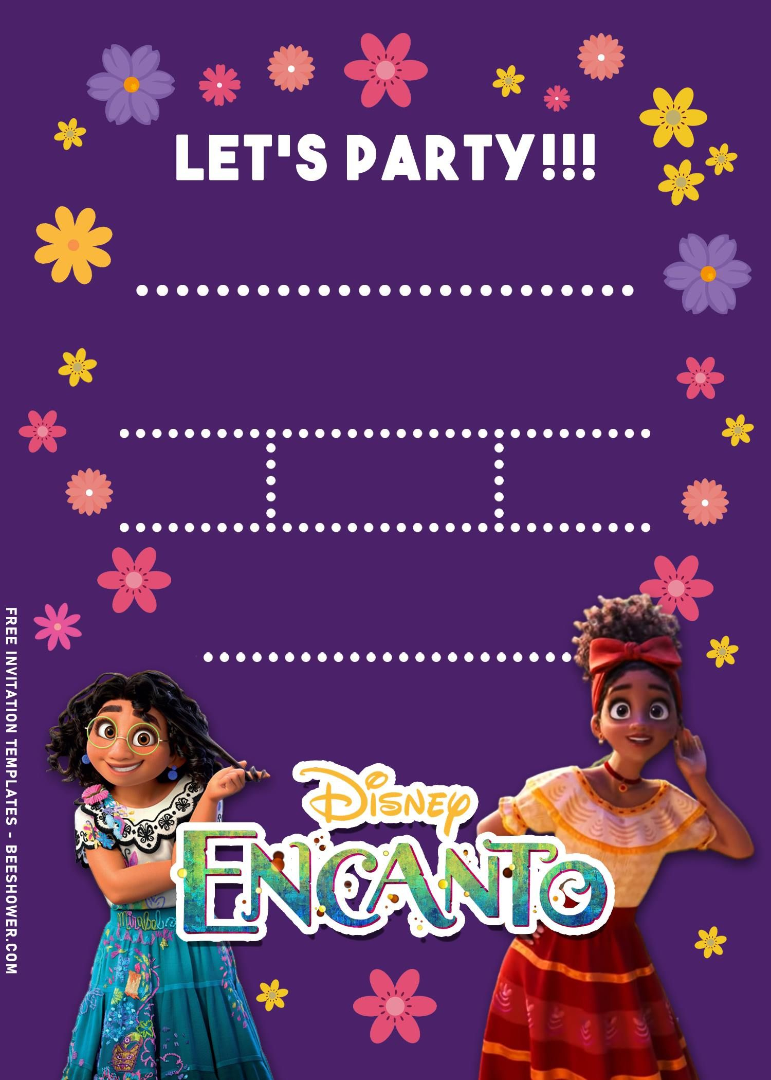 9 Holiday Carnival Disney Encanto Birthday Invitation Templates FR 