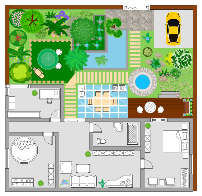 A Free Customizable Garden Floor Plan Template Is Provided To Download 