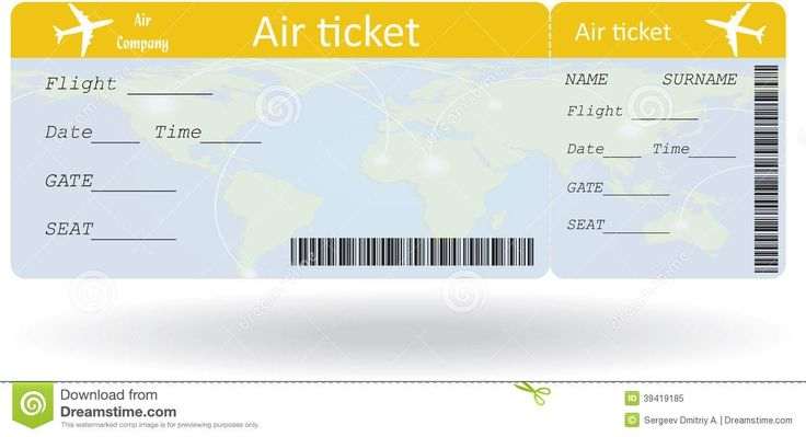 Airline Ticket Template Editable Ticket Template Printable Ticket 